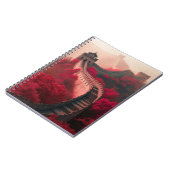 秋素晴らしの中国の壁 – 風光明媚な赤 ノートブック (左側)