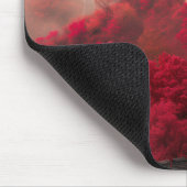 秋素晴らしの中国の壁 – 風光明媚な赤 マウスパッド (コーナー)