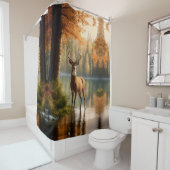 秋素晴らしの海で12ポイントのバック シャワーカーテン (インサイチュ)