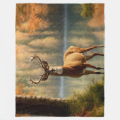 秋素晴らしの海で12ポイントのバック フリースブランケット (正面)