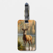 秋素晴らしの海で12ポイントのバック ラゲッジタグ (裏面縦)