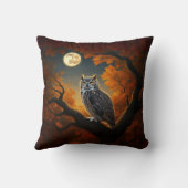 秋素晴らしの角フクロウ クッション (裏面)