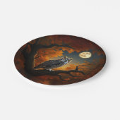 秋素晴らしの角フクロウ ペーパープレート (アングル)