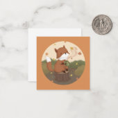 秋素晴らし:キツネ ノートカード (正面/裏面インサイチュ)