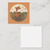 秋素晴らし:キツネ ノートカード (正面/裏面)