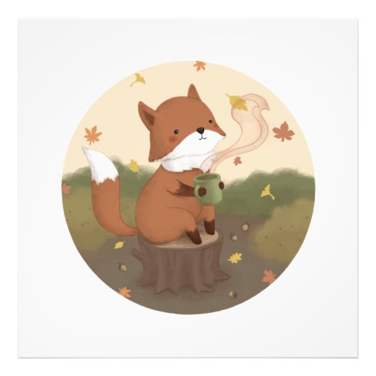 秋素晴らし:キツネ フォトプリント            (正面)