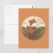 秋素晴らし:キツネ ポストカード (正面/裏面)