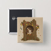 秋素晴らし：ビーグル 缶バッジ (正面&裏面)