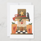 秋素朴かかし（カボチャとカラス） 招待状 (正面)