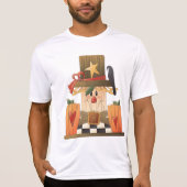 秋素朴かかし（カボチャとカラス） Tシャツ (正面)