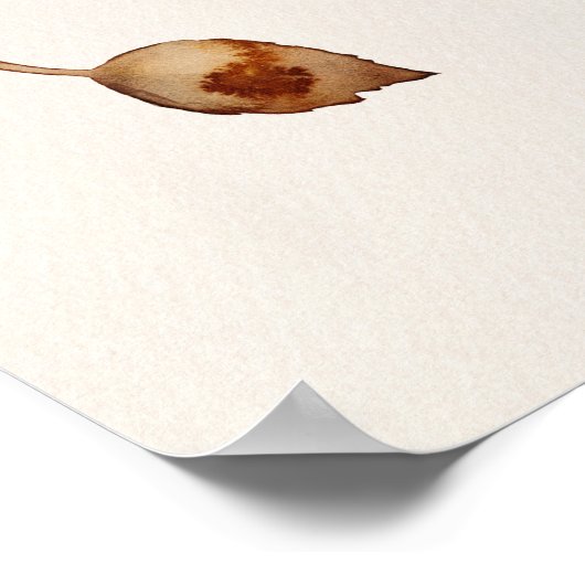 秋素朴と秋のフローラ結婚の歓迎 ポスター (角)