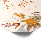 秋素朴なブライダルハウザーカードとギフト ポスター (角)