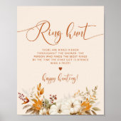秋素朴なリング狩りブライダルシャワーゲームポスター ポスター (正面)