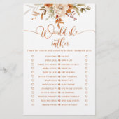 秋素朴な彼女はむしろブライダルシャワーゲーム (正面)