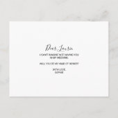 秋素朴のエレガントフローラメイド・オブ・オーナー（花嫁付き添い人） インビテーションポストカード (裏面)