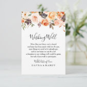 秋素朴のエレガントフローラ結婚の願い事 エンクロージャーカード (スタンド正面)