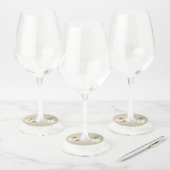 秋素朴のカボチャ秋の結婚式 ワイングラスタグ (セット)