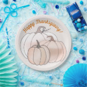 秋素朴のカボチャ ペーパープレート (パーティー)