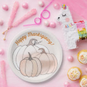 秋素朴のカボチャ ペーパープレート (パーティー)