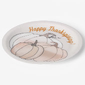 秋素朴のカボチャ ペーパープレート (アングル)