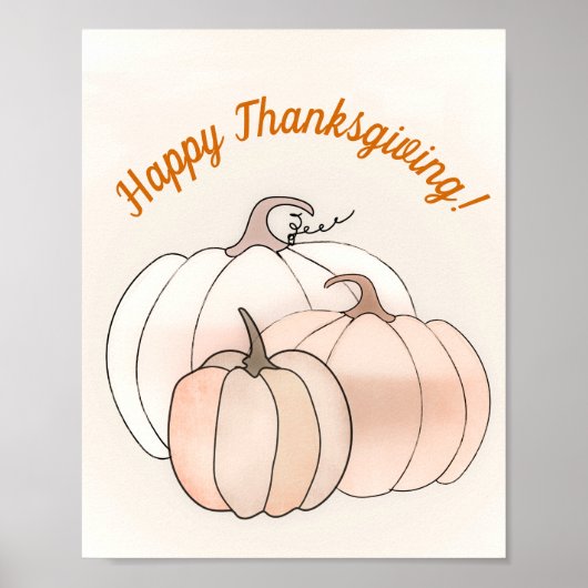 秋素朴のカボチャ ポスター (正面)