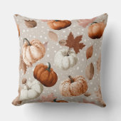 秋素朴のカボチャ&紅葉(2) クッション (正面)