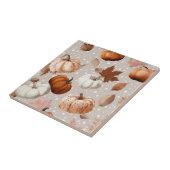 秋素朴のカボチャ&紅葉(2) タイル (側面)