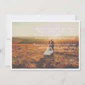 秋素朴のチャペル結婚の写真ありがとう サンキューカード (裏面)