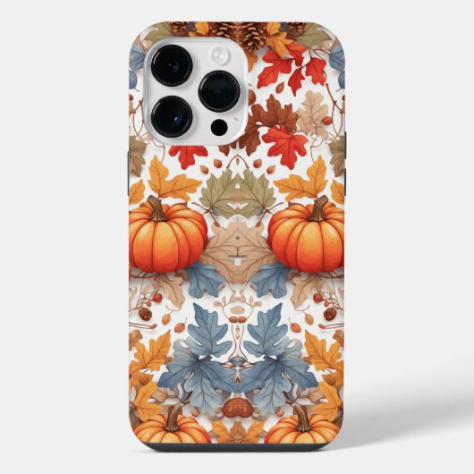 秋素朴のバイベ絵を描スカボチャ iPhoneケース (裏面)