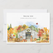 秋素朴のバ結婚ーンの写真 サンキューカード (正面)