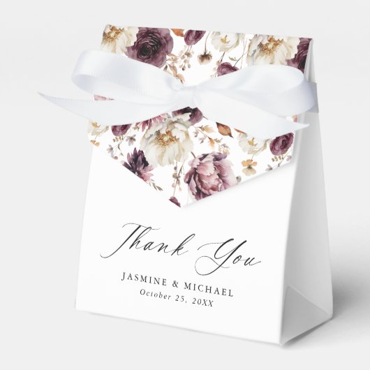 秋素朴のフローラ結婚に感謝 フェイバーボックス (正面サイド)