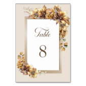 秋素朴のフローラ結婚のテーブル番号 テーブルナンバー (裏面)
