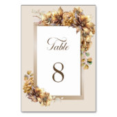 秋素朴のフローラ結婚のテーブル番号 テーブルナンバー (正面)