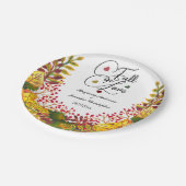 秋素朴のフローラ結婚の恋の秋 ペーパープレート (アングル)