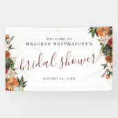 秋素朴のフローラ |ブライダルシャワーへようこそ 横断幕 (横)