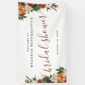 秋素朴のフローラ |ブライダルシャワーへようこそ 横断幕 (縦)