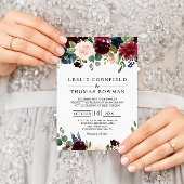 秋素朴のブルゴーニュ結婚ズ 招待状