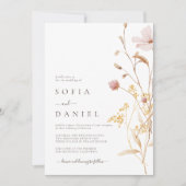 秋素朴のボホウォーター結婚カラー 招待状 (正面)