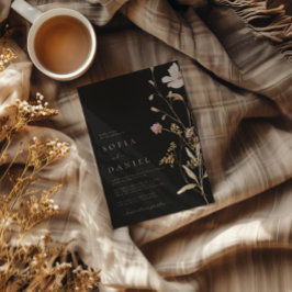 秋素朴のボホウォーター結婚カラー 招待状