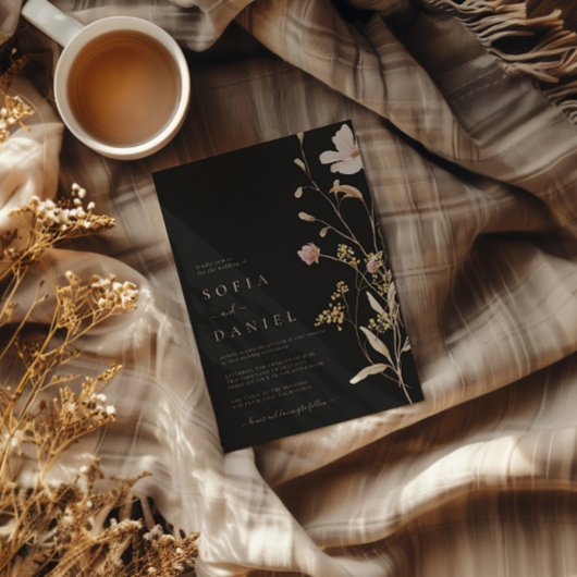 秋素朴のボホウォーター結婚カラー 招待状