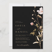 秋素朴のボホウォーター結婚カラー 招待状 (正面)