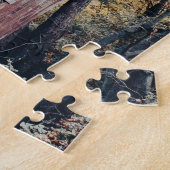 秋素朴の包まれた黄金色の小屋 ジグソーパズル (側面)