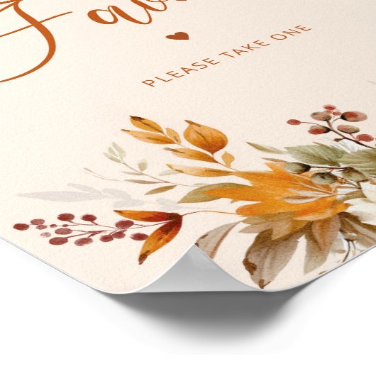 秋素朴の好意は一つブライダル ポスター (角)