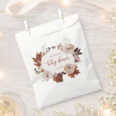 秋素朴の小さなかぼちゃの赤ちゃんシャワー フェイバーバッグ (クリップ留めされた状態)