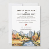 秋素朴の山結婚式招待状 招待状 (正面)