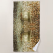 秋素朴の庭 ビーチタオル (正面)