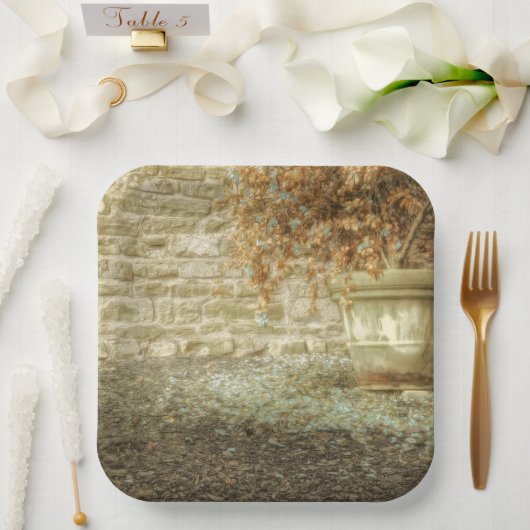 秋素朴の庭 ペーパープレート (ウェディング)