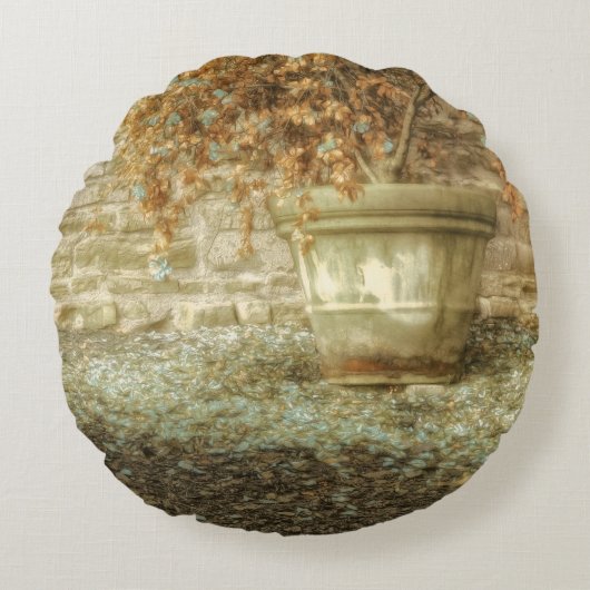 秋素朴の庭 ラウンドクッション (正面)