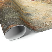 秋素朴の教会の水の色の絵を描デコペ ラッピングペーパー (ロールコーナー)