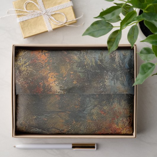 秋素朴の教会の水の色の絵を描デコペ 薄葉紙 (ギフト)